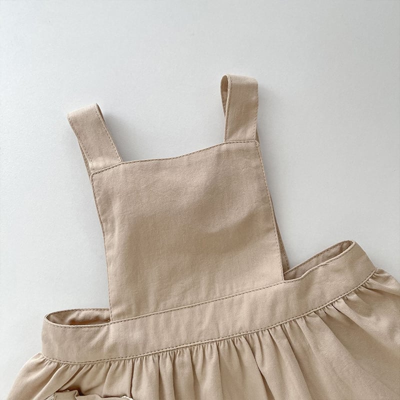 BABY】春新作レースフリル紐結びサロペットスカート | 韓国子供服通販