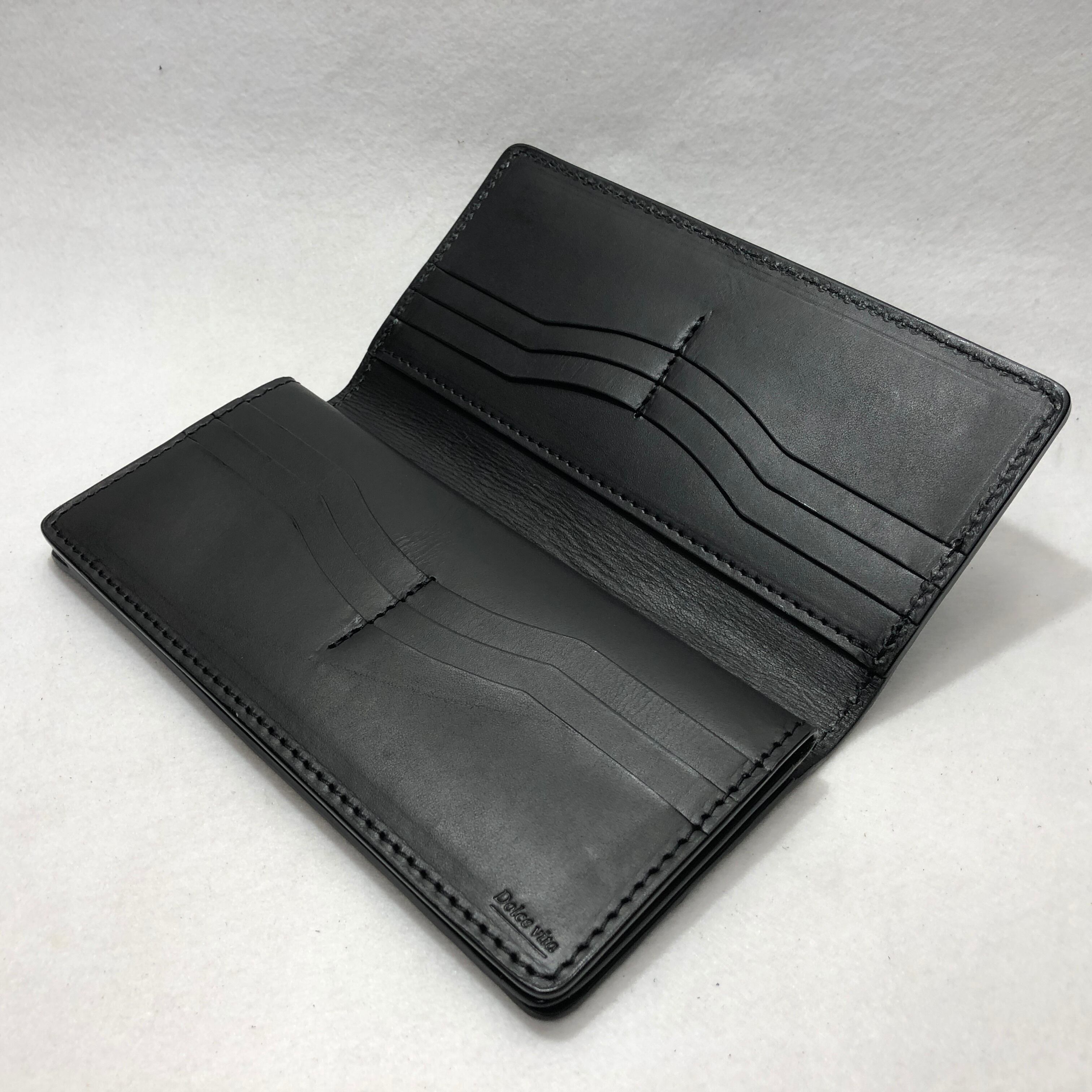 214 シャムクロコダイルレザー テール 長財布 半艶ブラック | Dolce 