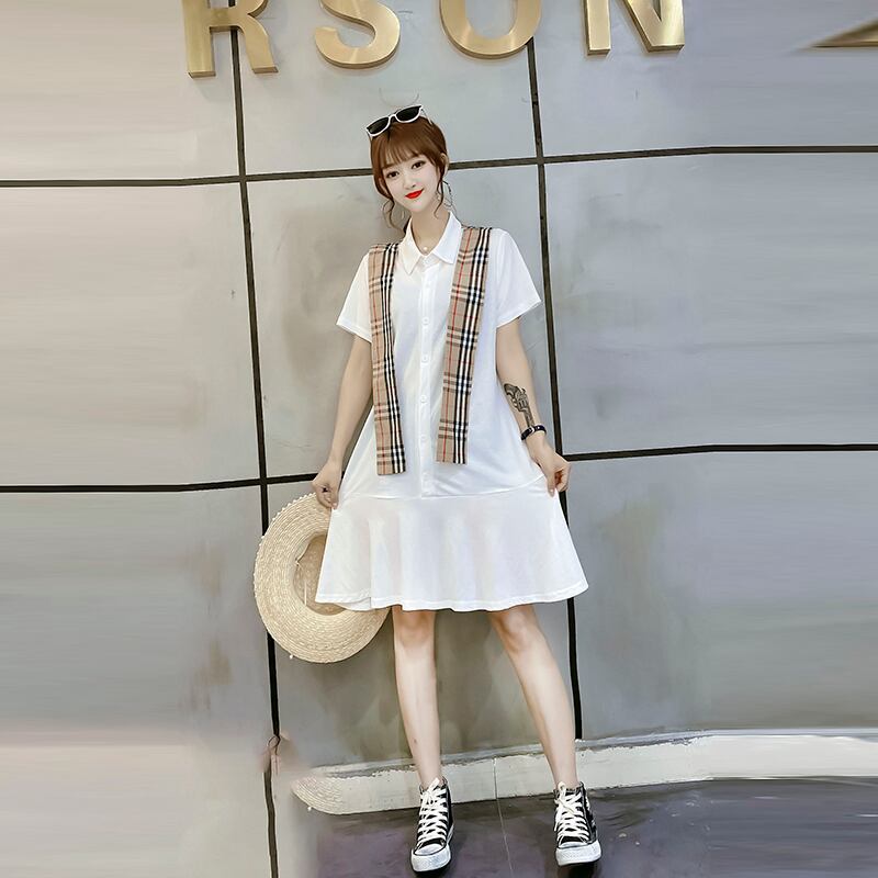 ドレス サマースリムカラースカート 大きめサイズ 夏物 ミックスインファッション77932927243