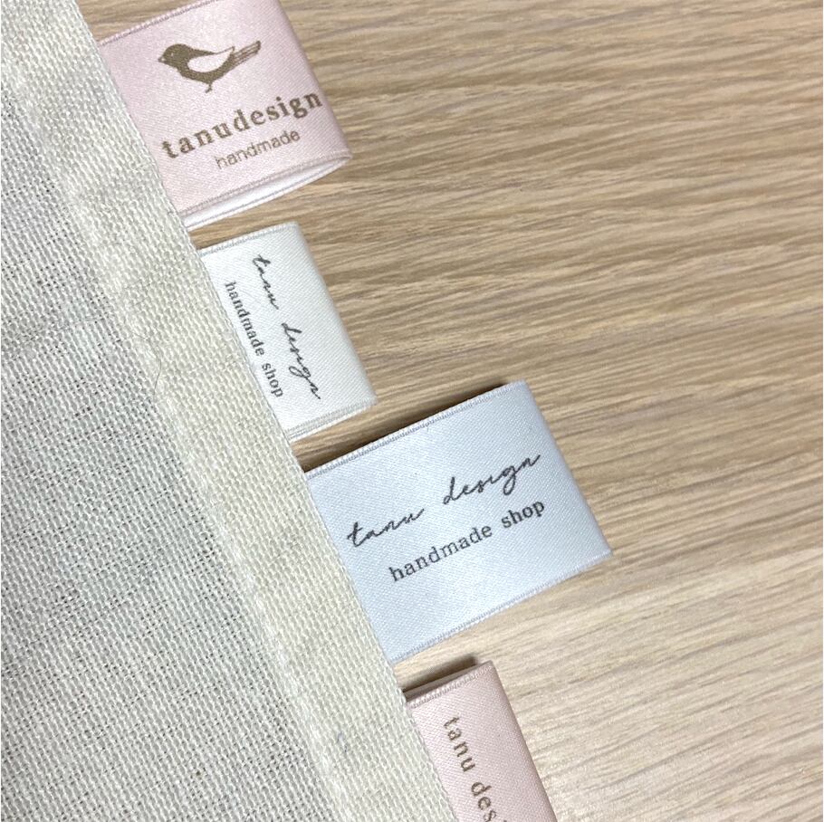 サテン生地〉くすみカラーのオリジナルピスネームタグ・布タグ | Pay ID