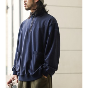 プルオーバー ハイネックZIP スウェット a-1025