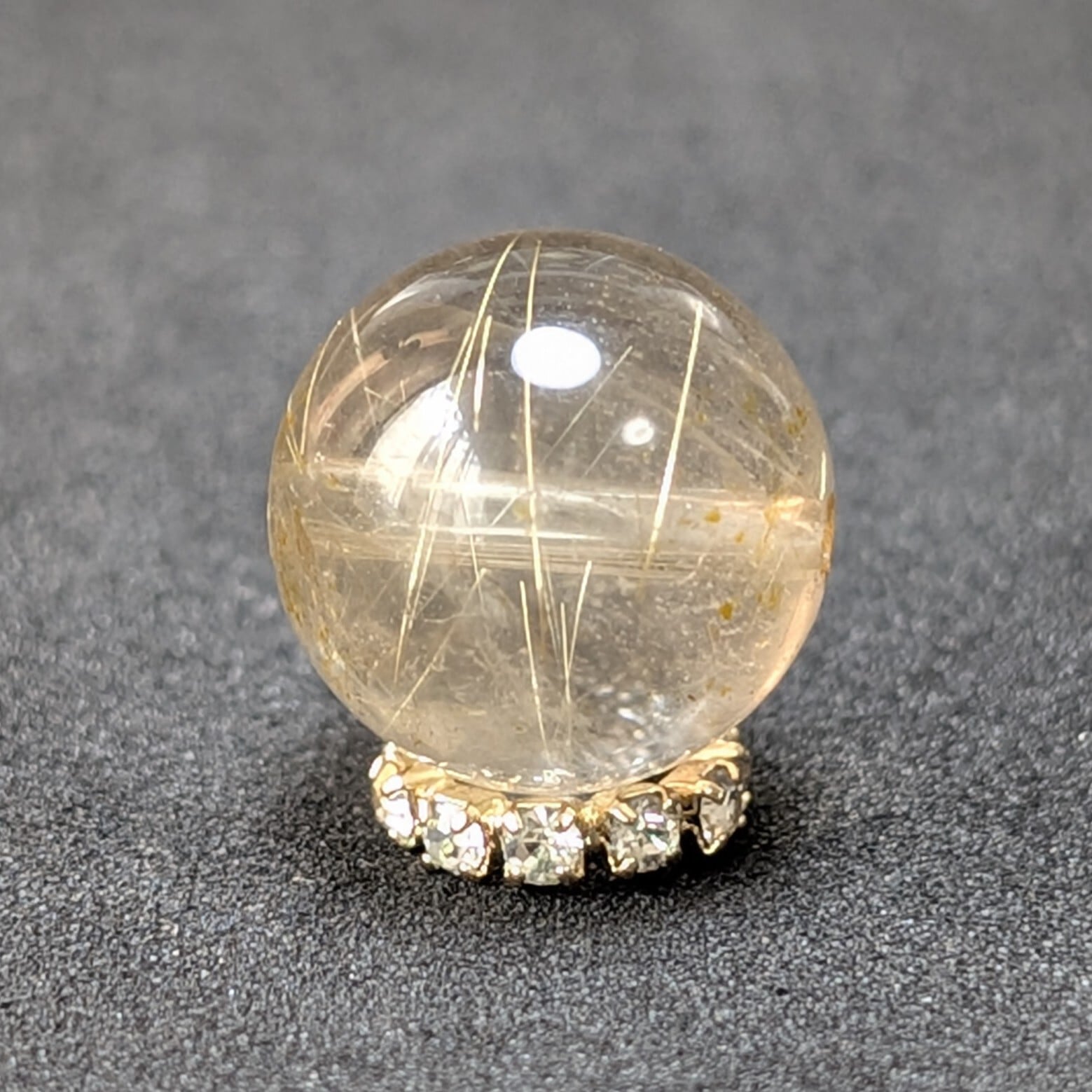 豪快な太金針】ゴールド タイチンルチル 10ミリ 1売り 貫通穴あり 金針