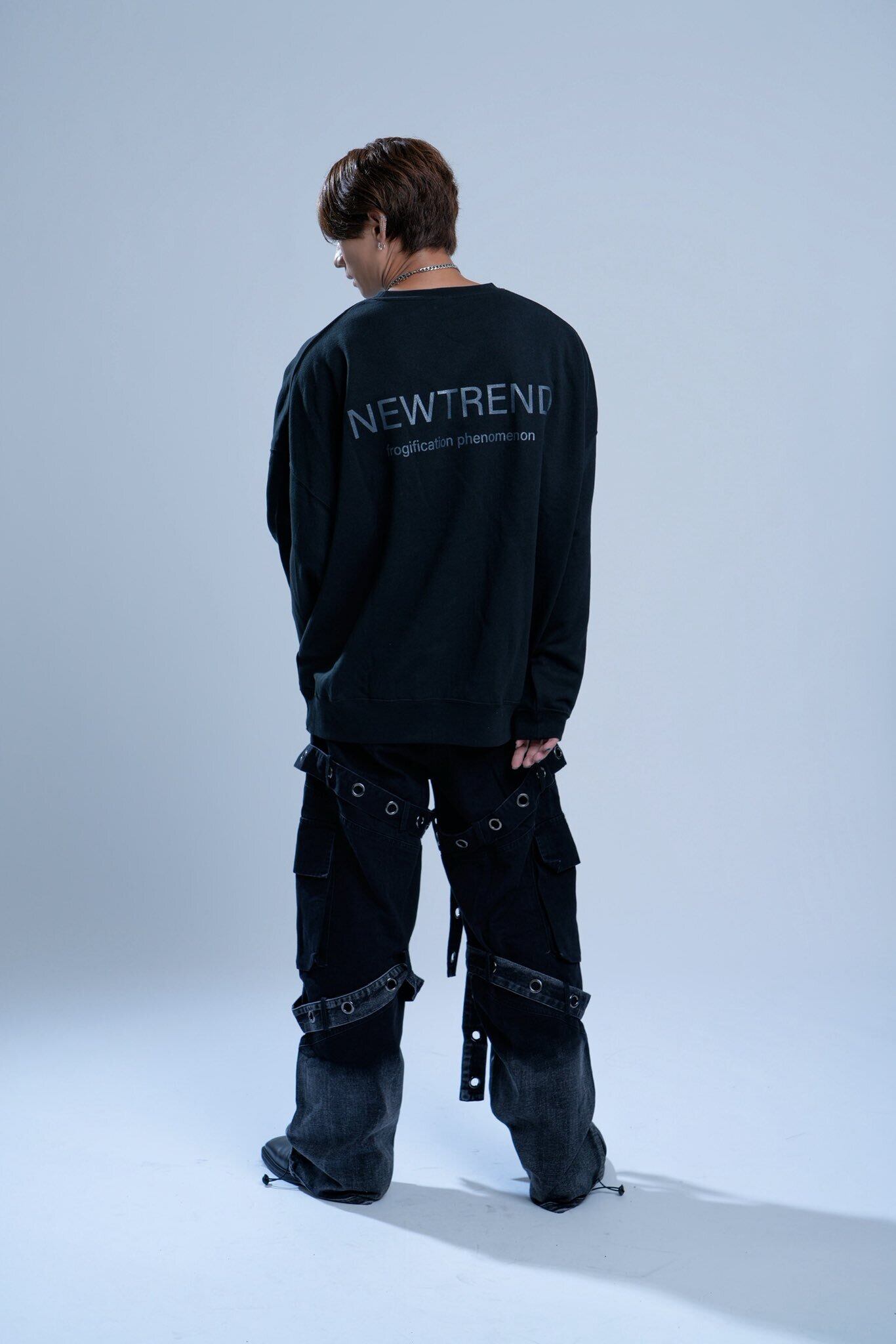 PSYNYXX SELECT ベルトデニムパンツ 個性派 反骨精神 ネオストリート