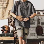 BaseballプリントTシャツ A4287