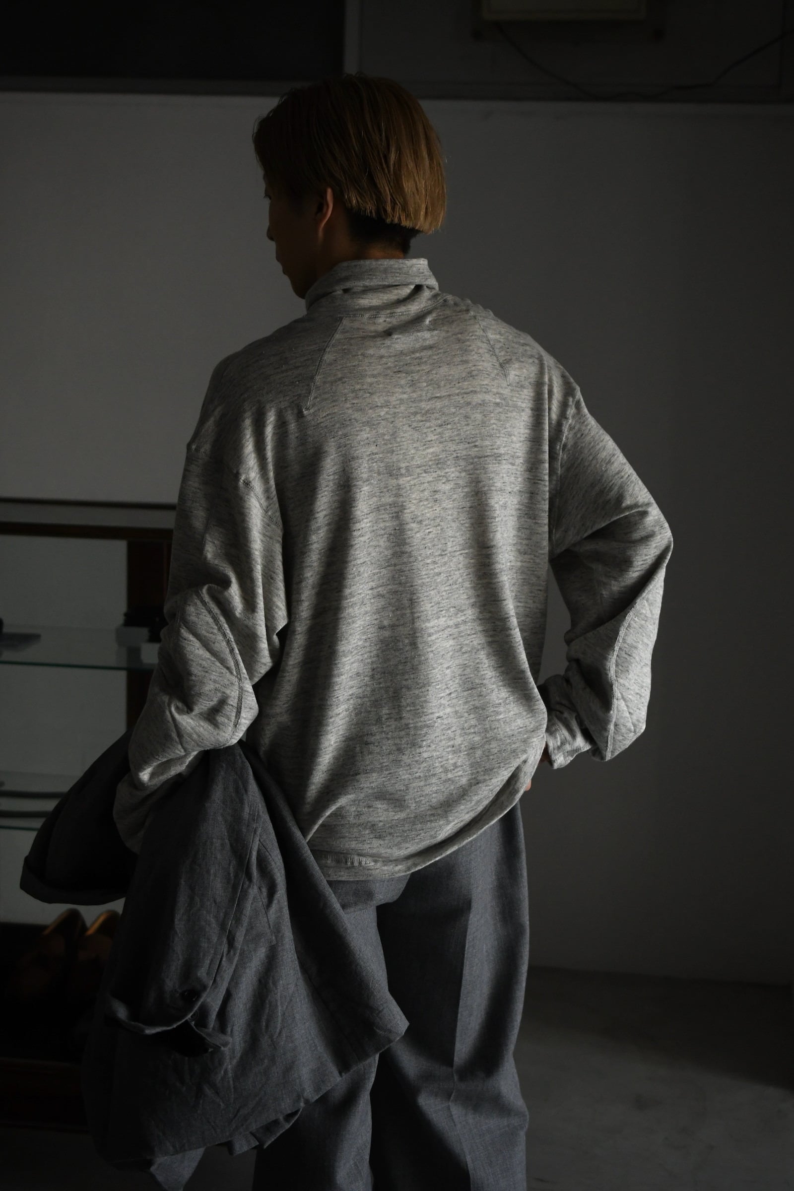 トップス ensou. ensou. / Turtleneck Long Sleeve Shirt (Top Gray) | nariwai