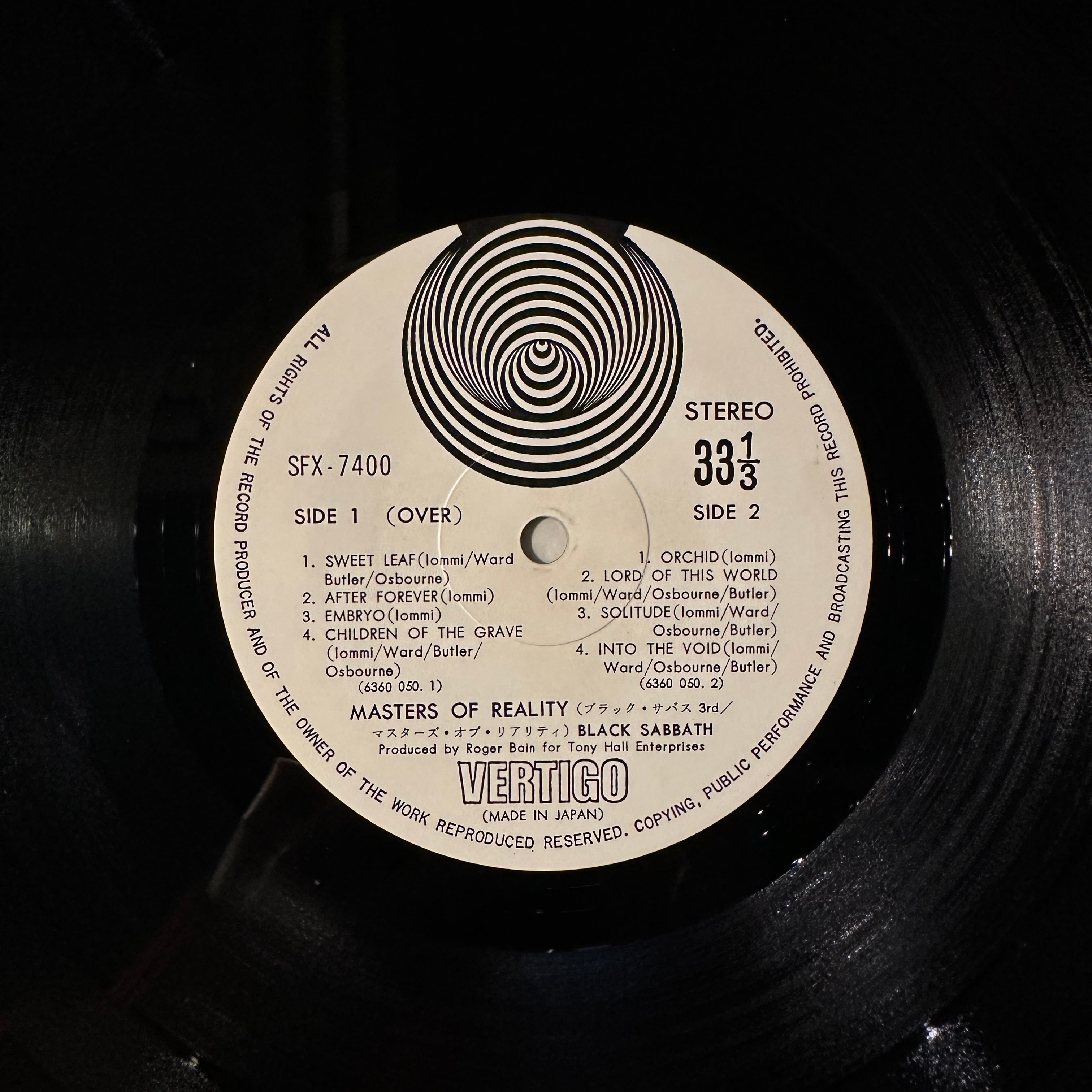 LP】BLACK SABBATH/Master Of Reality | SORC 中古アナログレコード専門店