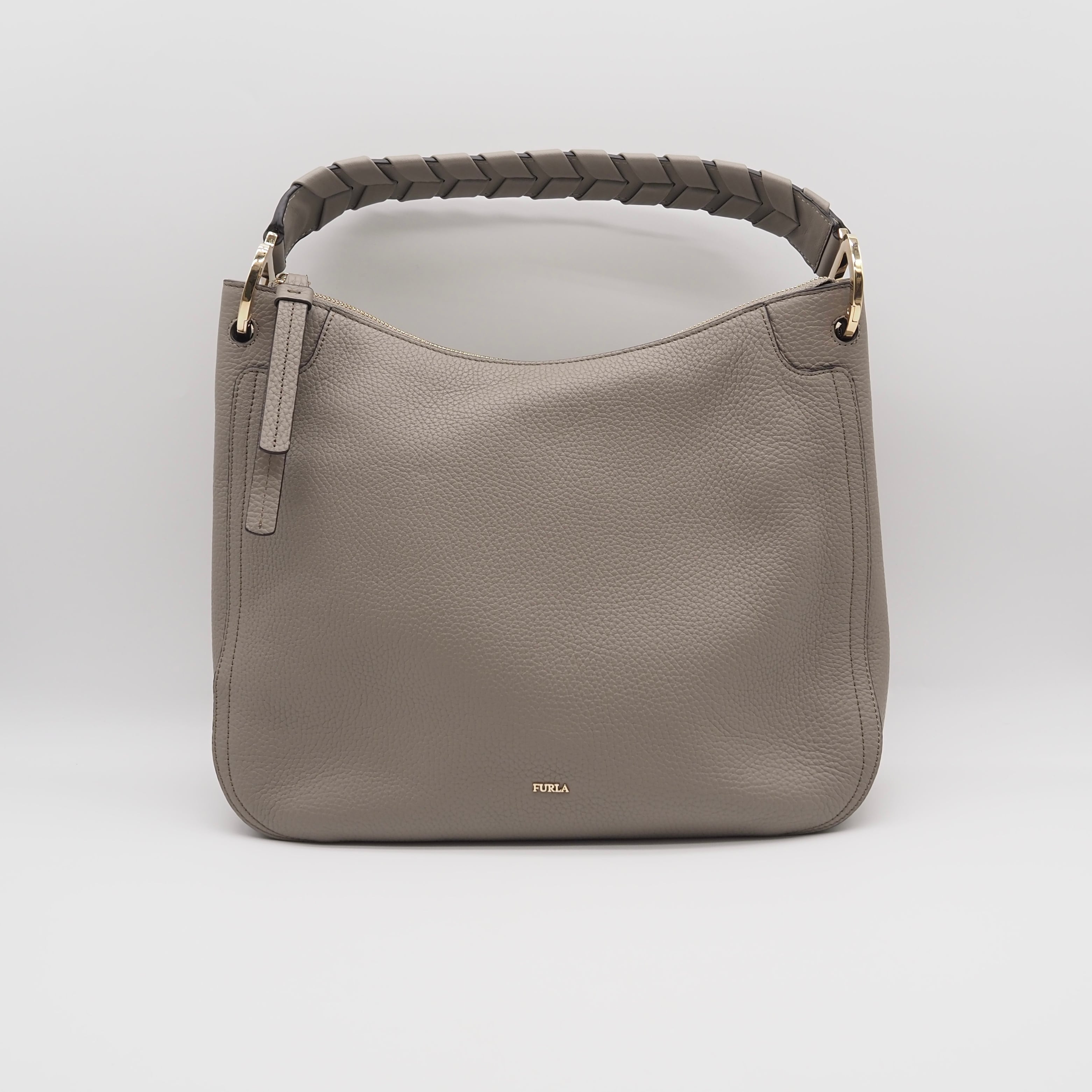 FURLA ホーボーバッグ レザー グレージュ フルラ 付属品付き | 2122TOKYO