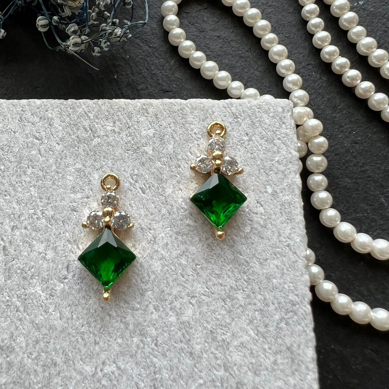 ポメころび様　グリーンバンデッドオニキス　チャーム　14kgf　他2点 ポメころび様 グリーンバンデッドオニキス チャーム 14kgf 他2点