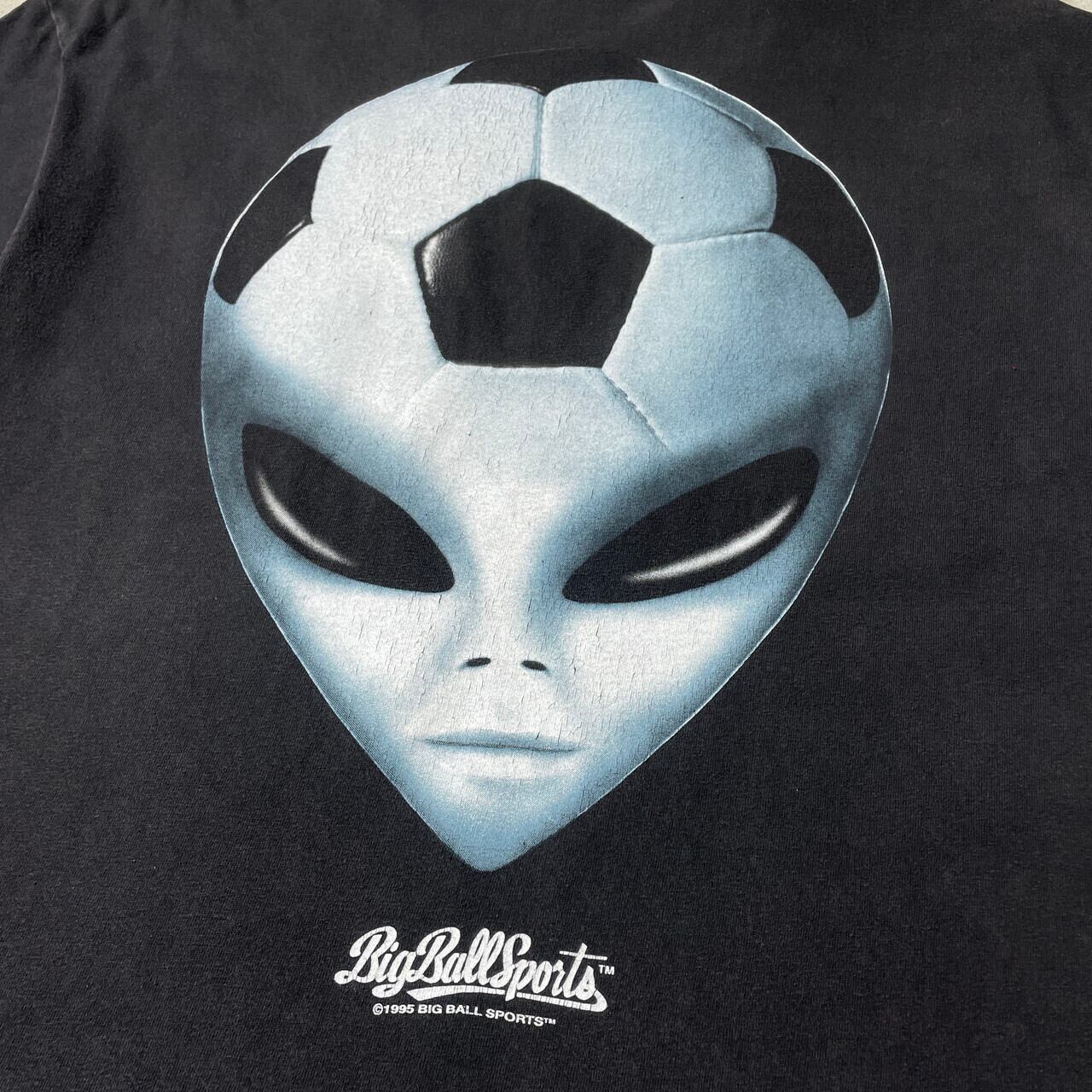 90年代 USA製 BIG BALL SPORTS SOCCER エイリアン 両面プリント T 