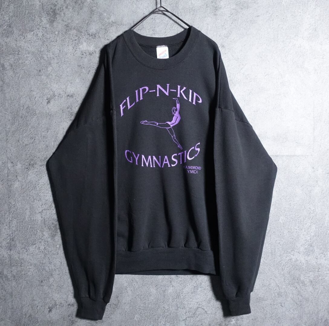 90s "JERZEES" black ballerina printed sweat