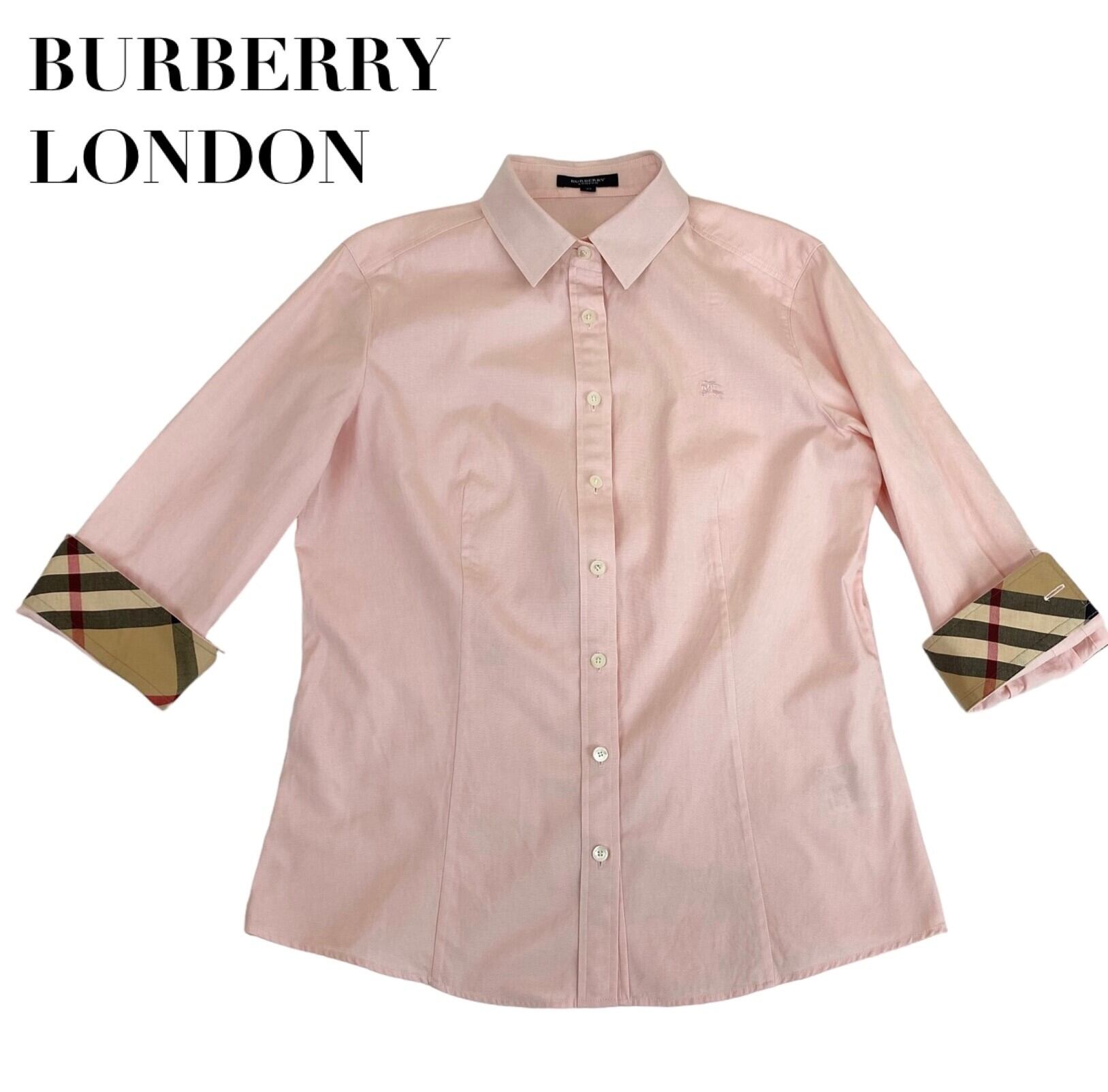 中古 バーバリーロンドン BURBERRY LONDON 七分袖シャツ