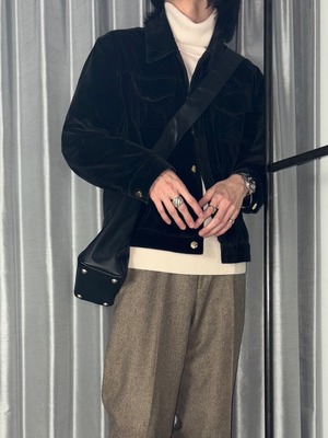 COMME des GARCONS HOMME PLUS vinyl leather shoulder bag