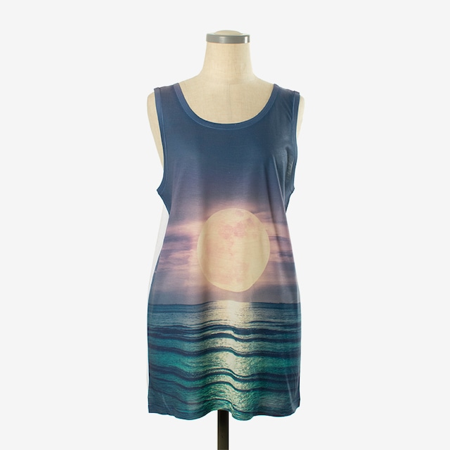 ヨガプリントタンク　オーシャン２　Yoga Print tank top Ocean2