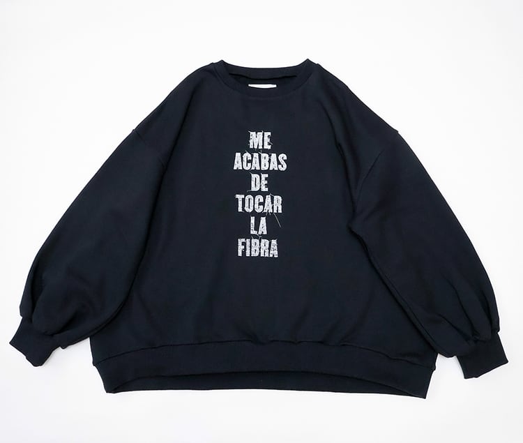 Fake embroidery pullover adult M / Black