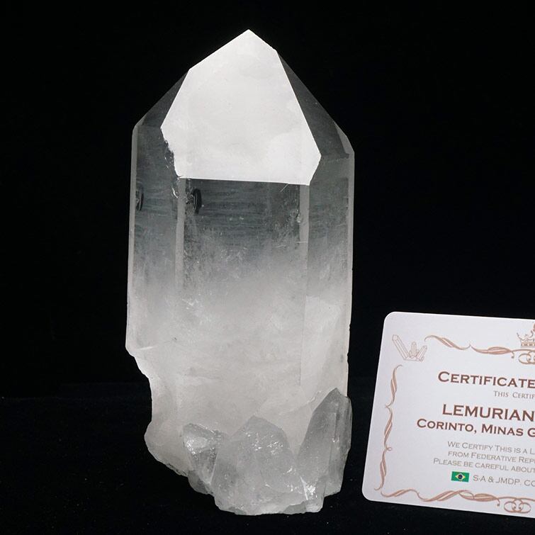 水晶 クラスター 原石 ブラジル ミナスジェライス州 コリント産 レムリアンシード 証明書付属 一点物 282-622