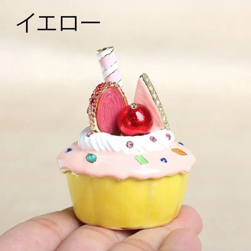 メタルジュエリーボックス ヴィンテージ 小物収納 お洒落 カップケーキ