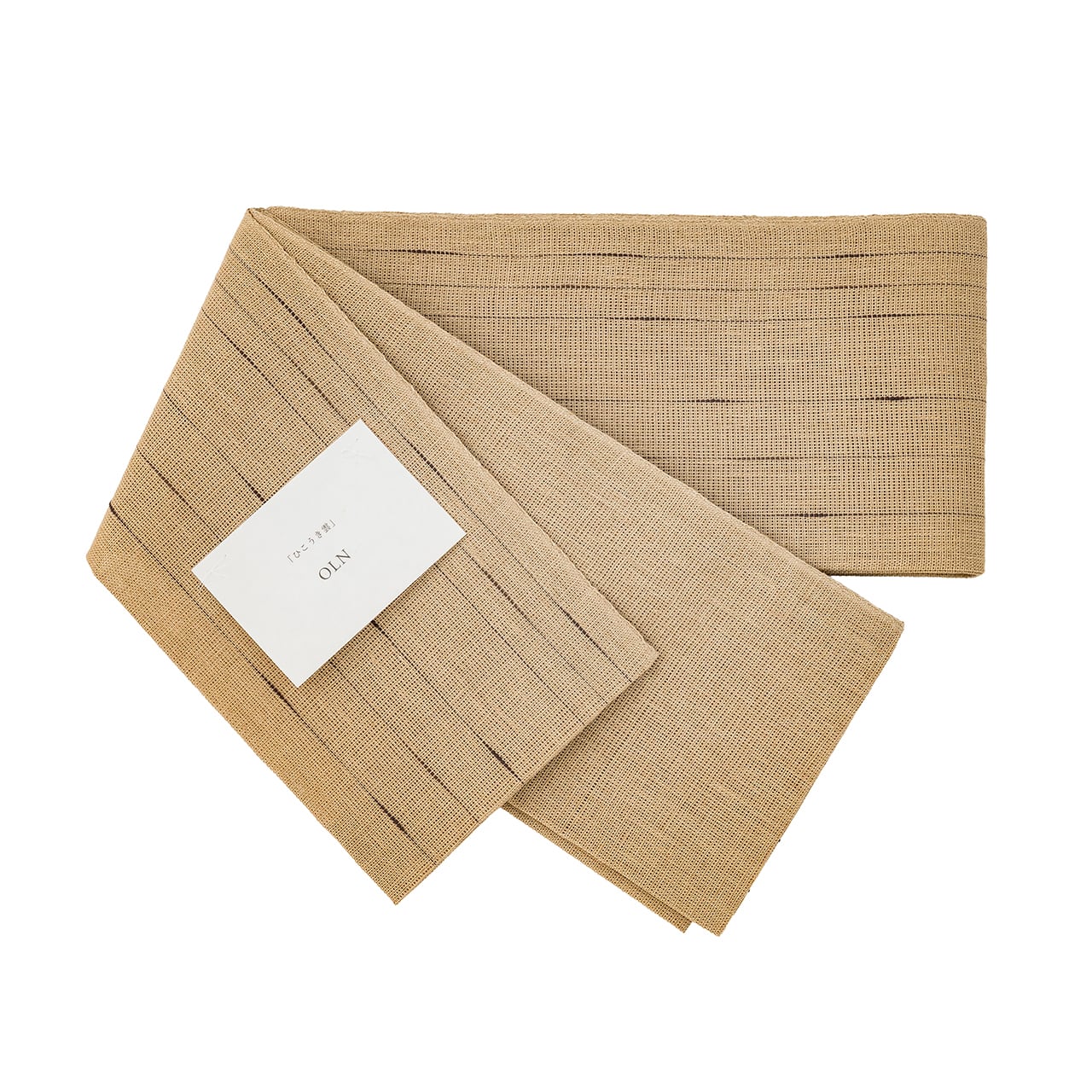 半巾帯「ひこうき雲」亜麻色 | OLN web shop