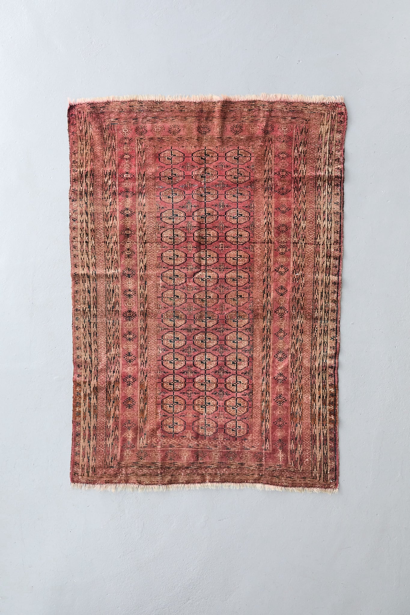 No.194 アンティークラグ トルクメン族 エルサリ(189×135cm)レッド ブラウン ブラック サンド