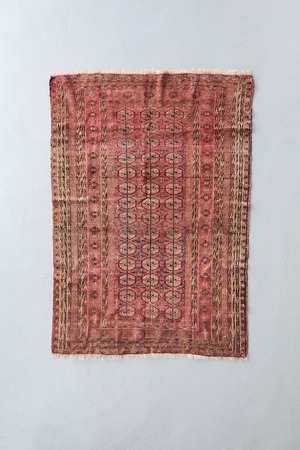 No.194 アンティークラグ トルクメン族 エルサリ(189×135cm)レッド ブラウン ブラック サンド