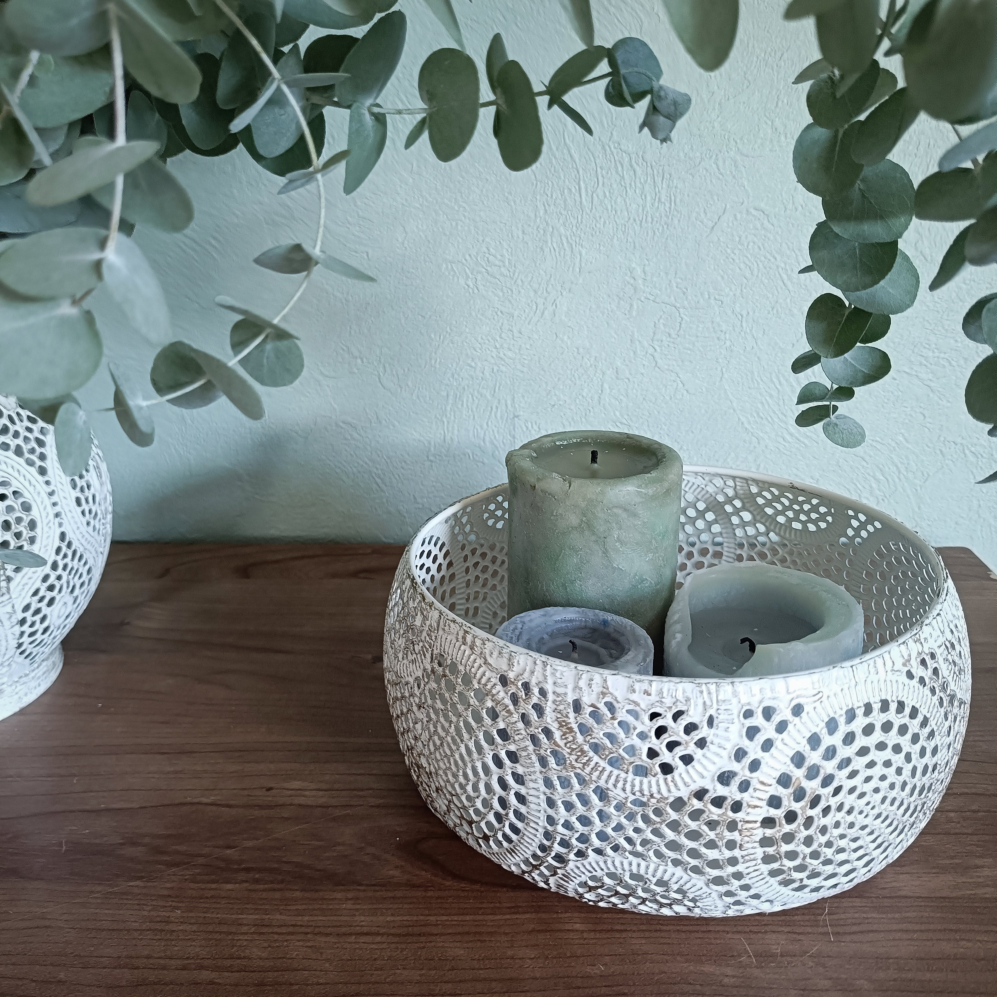 マーブルキャンドル 緑 | Hitotoki Candle-ボタニカルキャンドルの