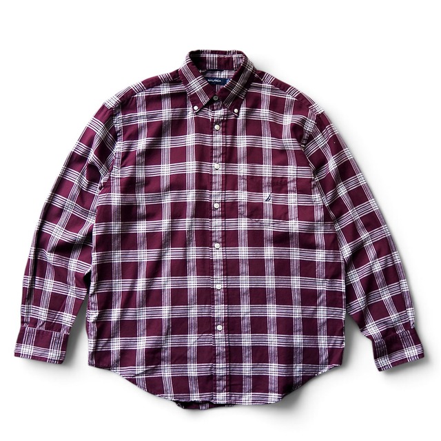 USED NAUTICA Plaid BD L/S Shirts