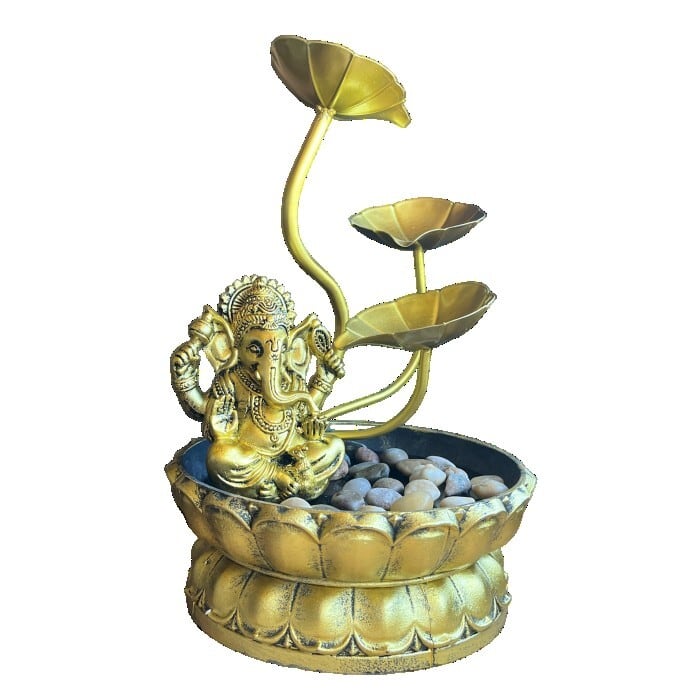 流水のオブジェ 縁起物 ガネーシャ AT24010 象 ヒンドゥー教