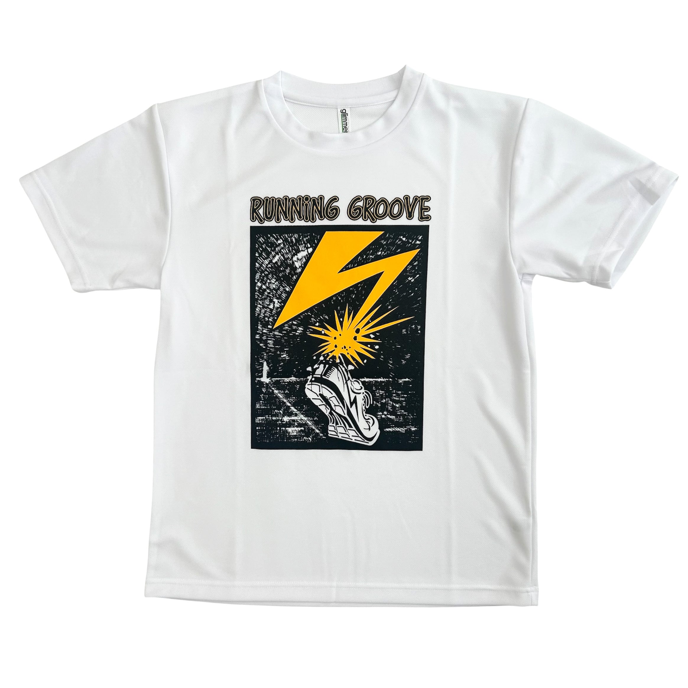RUN TO DRINK（glimmer 4.4oz ドライTシャツ）BLACK | RUNNING GROOVE