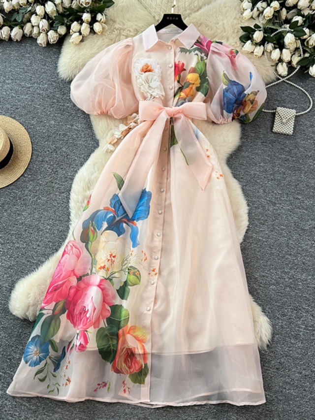 フローラルエレガンスチュールドレス ♥A161