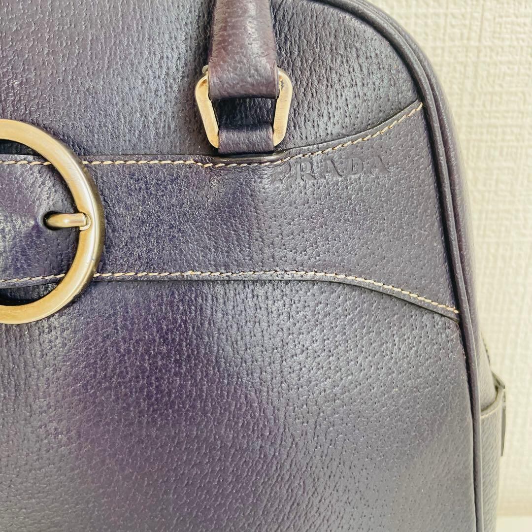 PRADA プラダネイビー レザー ショルダーバッグ | PAY ID