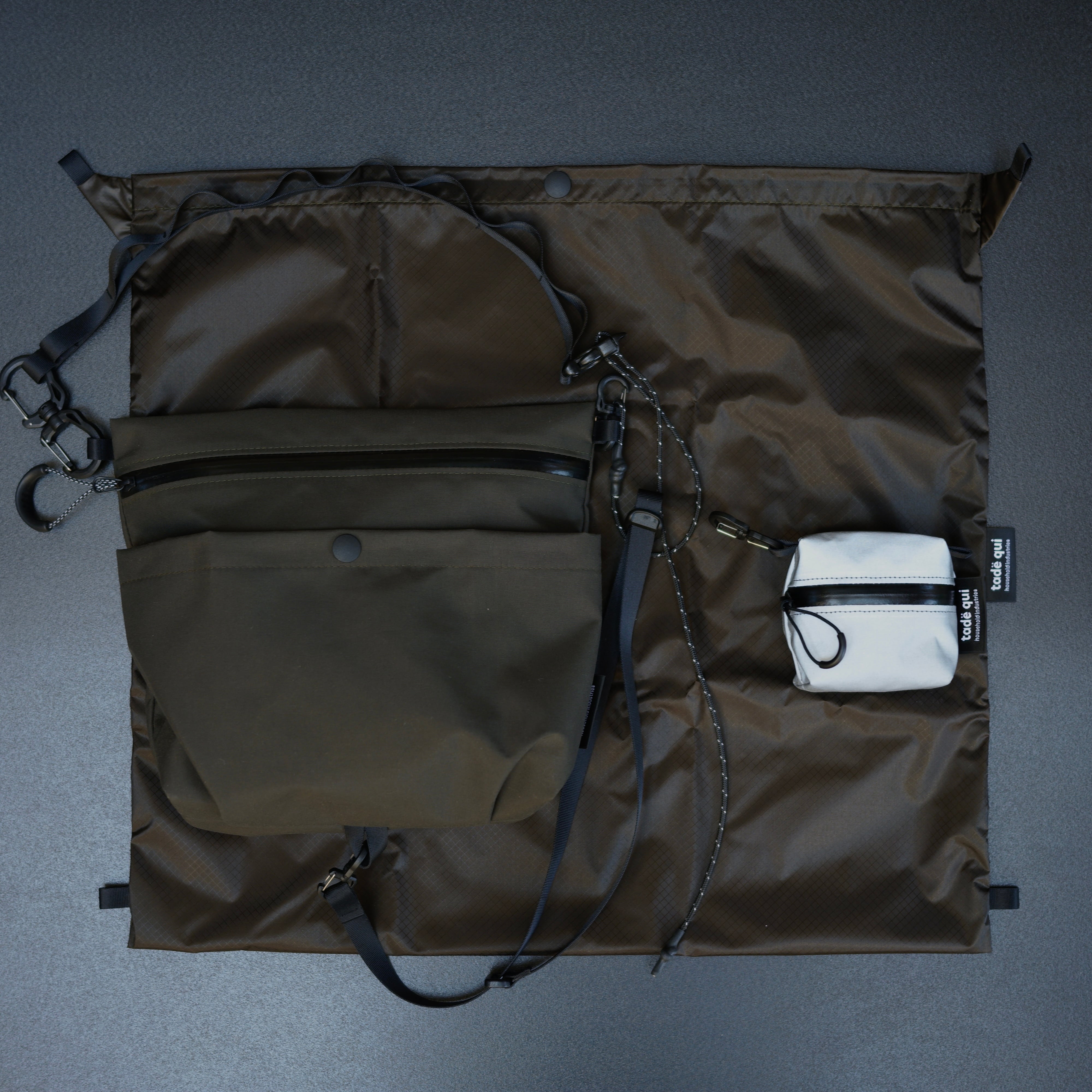 sacoche × SACOCHE / highcount OX 3layer khaki × cordura ripstop