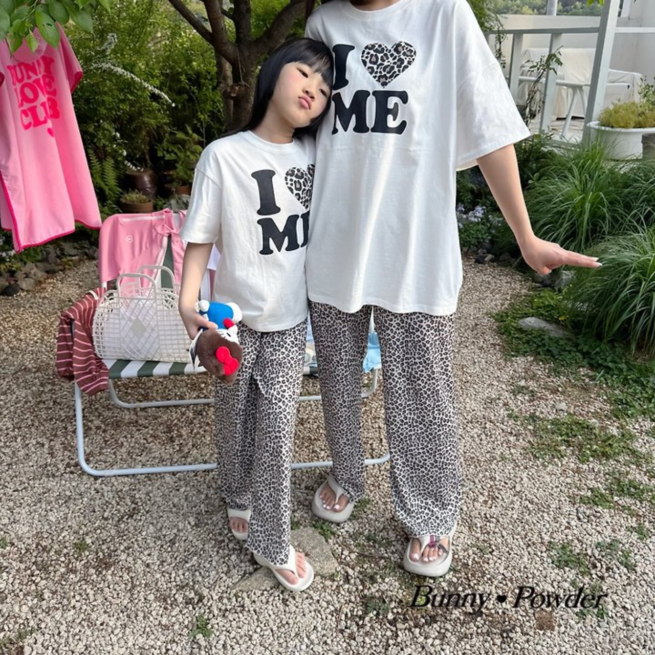 [Bunny Powder] (Feature) Leopard Heart Tee (2XL/3XL/4XL) / [버니파우더] (기획)호피하트티 (2XL/3XL/4XL)