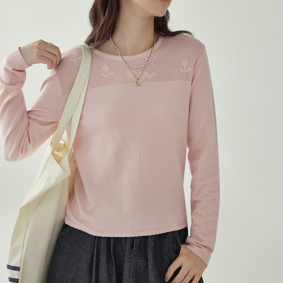 lace knit pullover top
