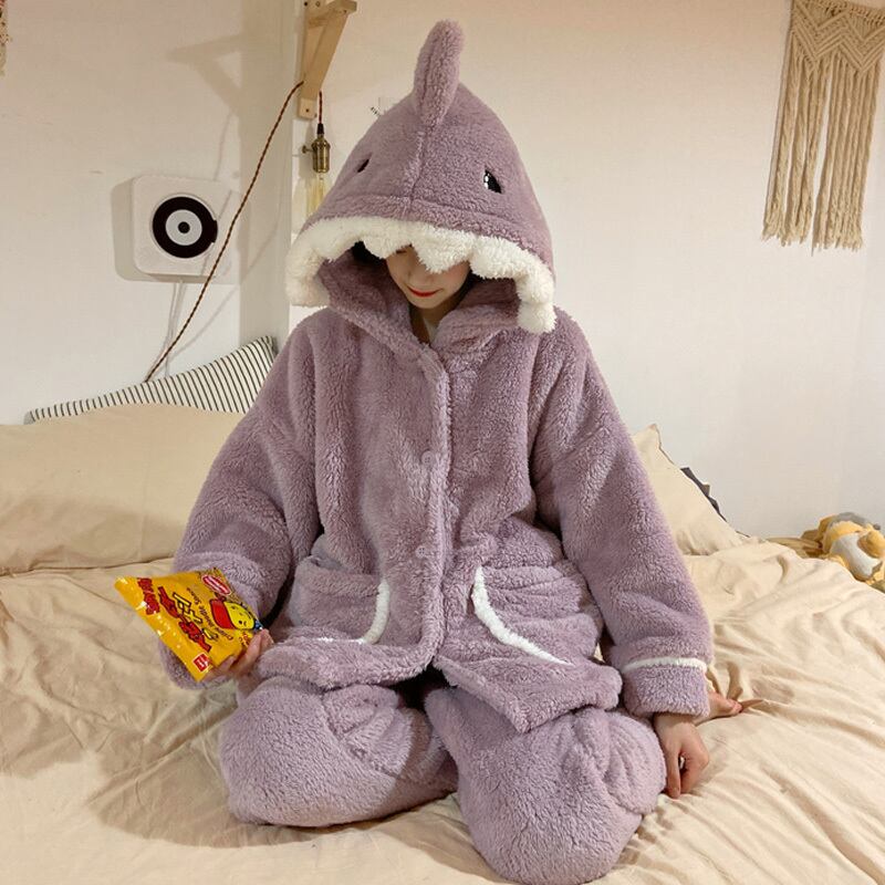 ふわふわ セットアップ ルームウェア 袖あり 長袖 Vネック かわいい