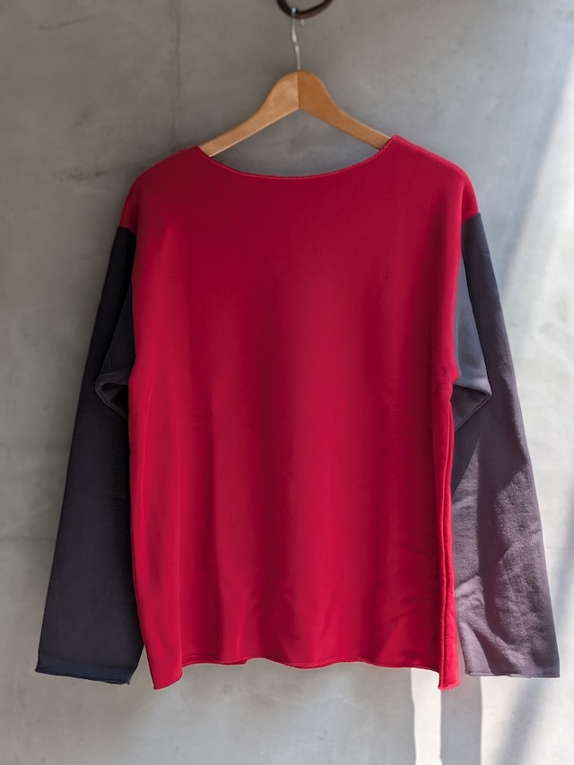 BAA COSTUME MFG. "SWEDISH MIL SWEAT SHIRTS" Red×Sumi Black Color