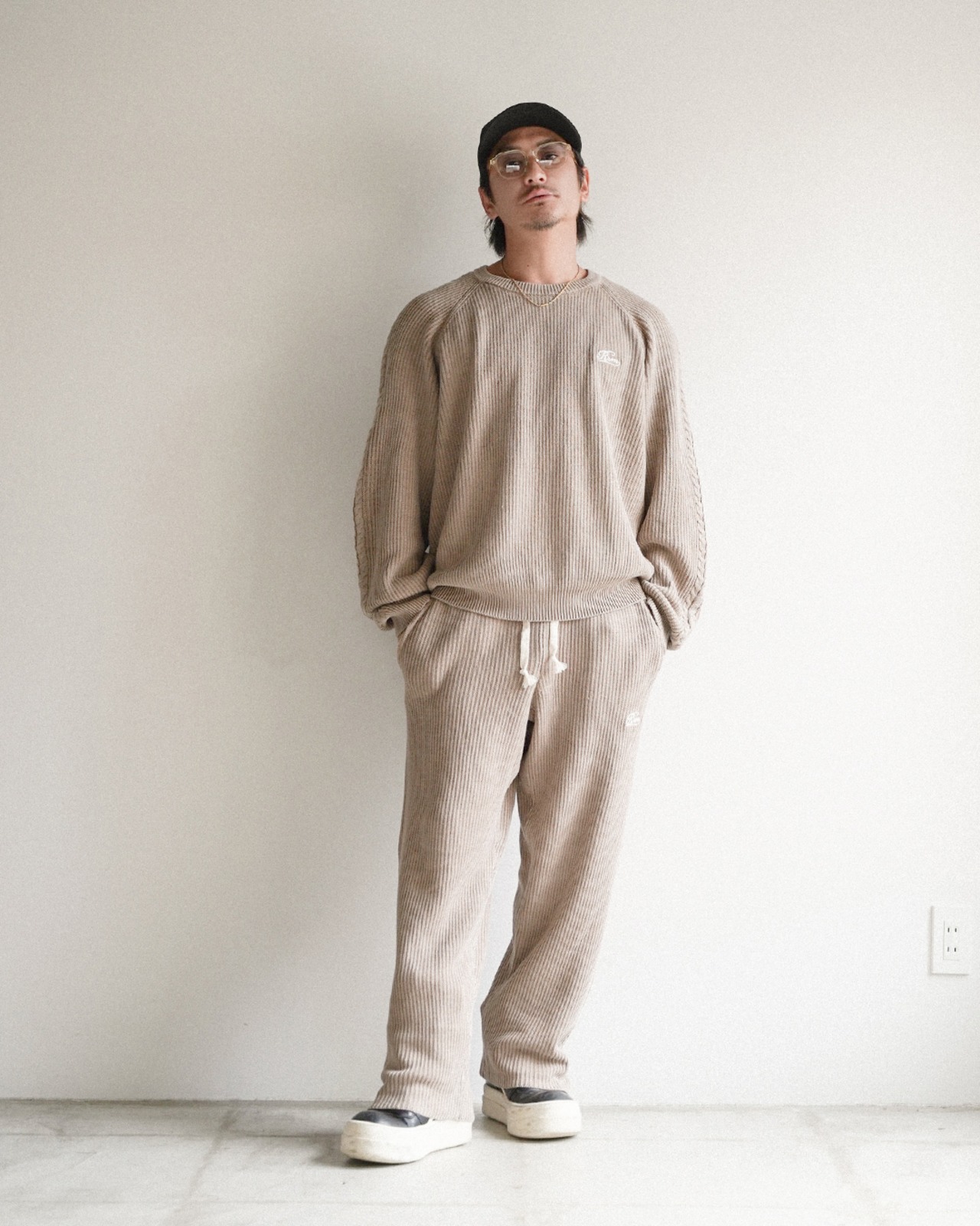 【#Re:room】WASHED COLOR CREW NECK KNIT［REK160］