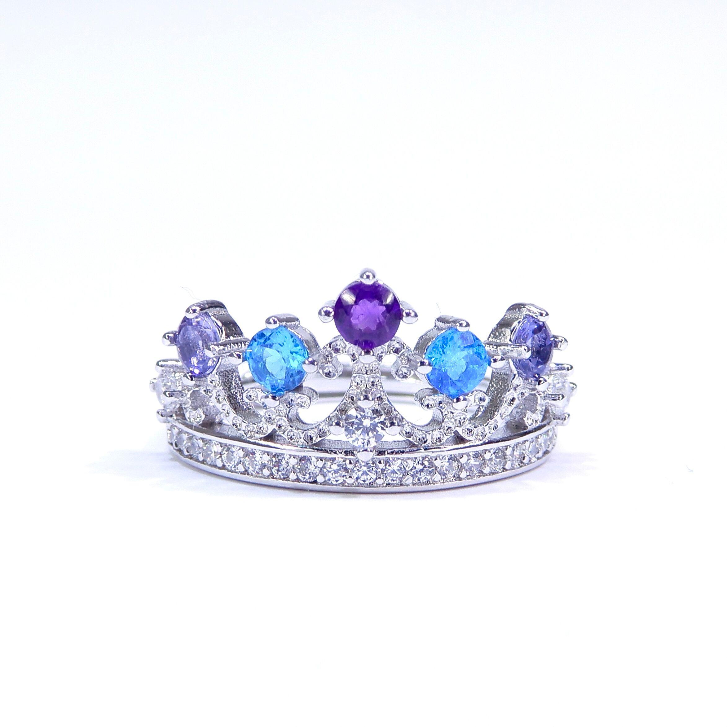 Princess Tiara Ring♦︎アメシスト・ネオンアパタイト・アイオライト♦︎《0128》