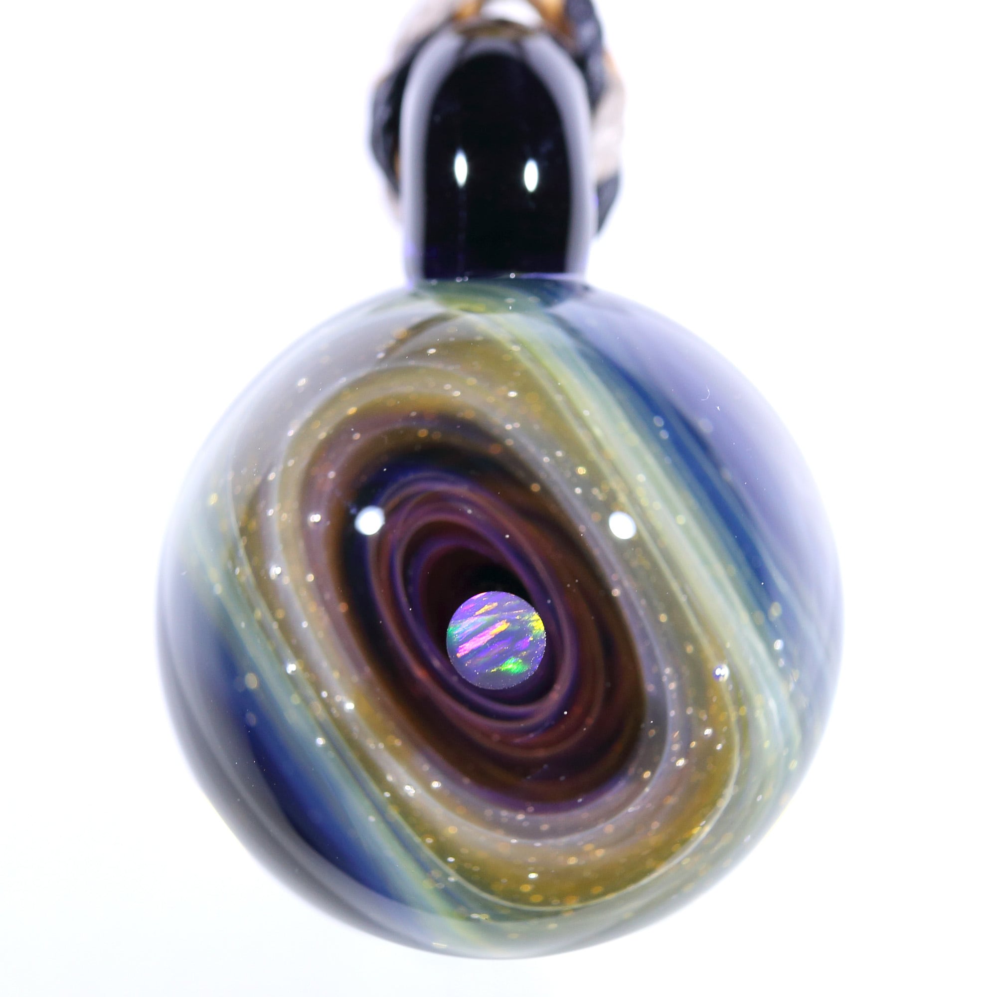 27mm Cross Opal Galaxy Glass Pendant 宇宙ガラスペンダント (螺旋状