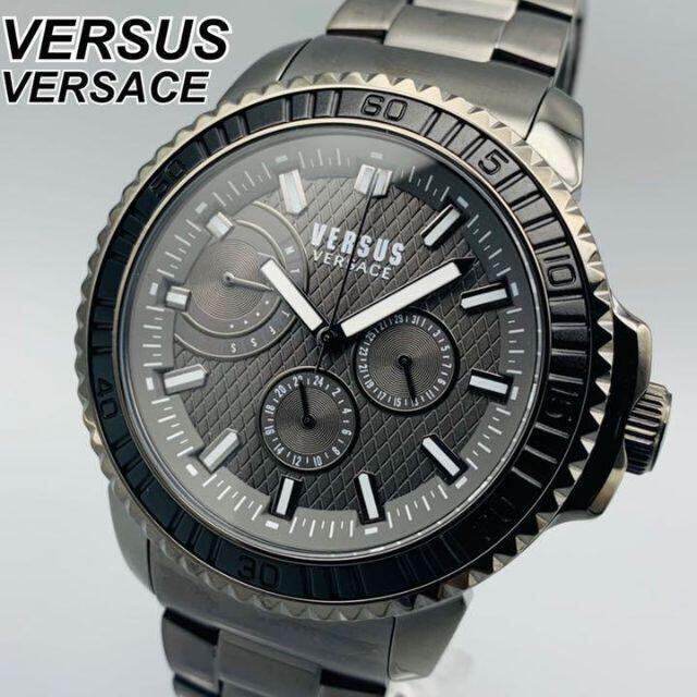 【新品】 ヴェルサス/ヴェルサーチ ブラック 漆黒 メンズ クォーツ 腕時計