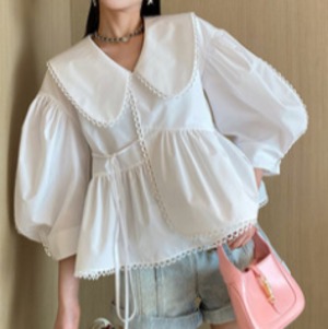 ドールカラーランタンスリーブブラウス 2280