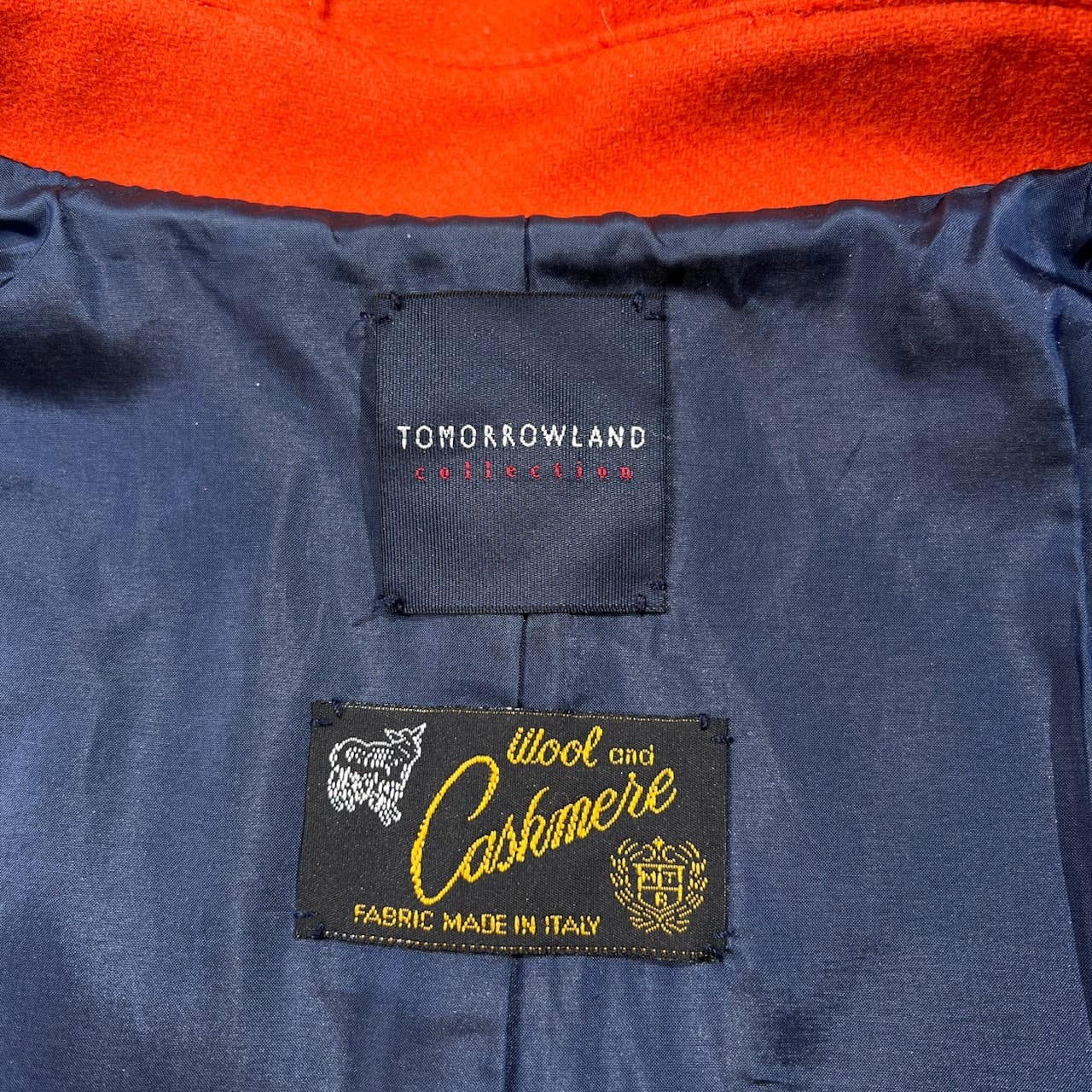 TOMORROWLAND トゥモローランド カシミヤ混 フード メルトン ジャケット サイズ 38 /オレンジ