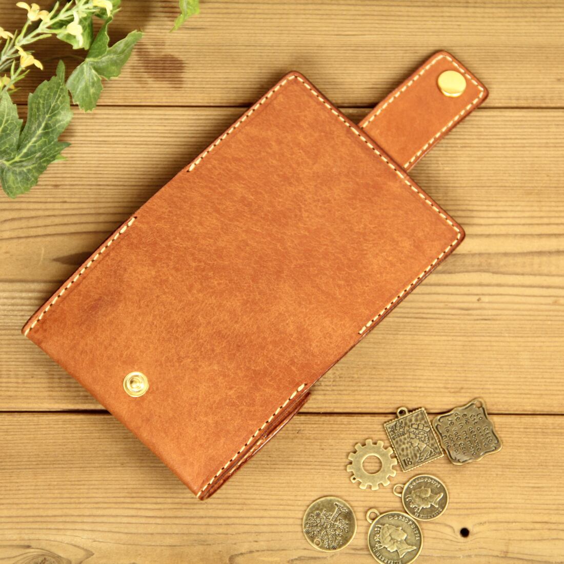 小銭入れ コインキャッチ付き / キャメル | HANARE LEATHER オンライン