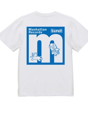 ILLBROSxMANHATTANrecords Tshirts BLUE