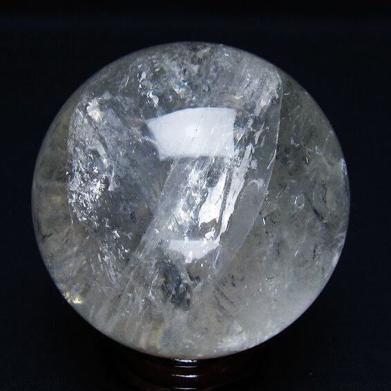 水晶 丸玉 63mm スフィア 置物 水晶玉 一点物 151-8899
