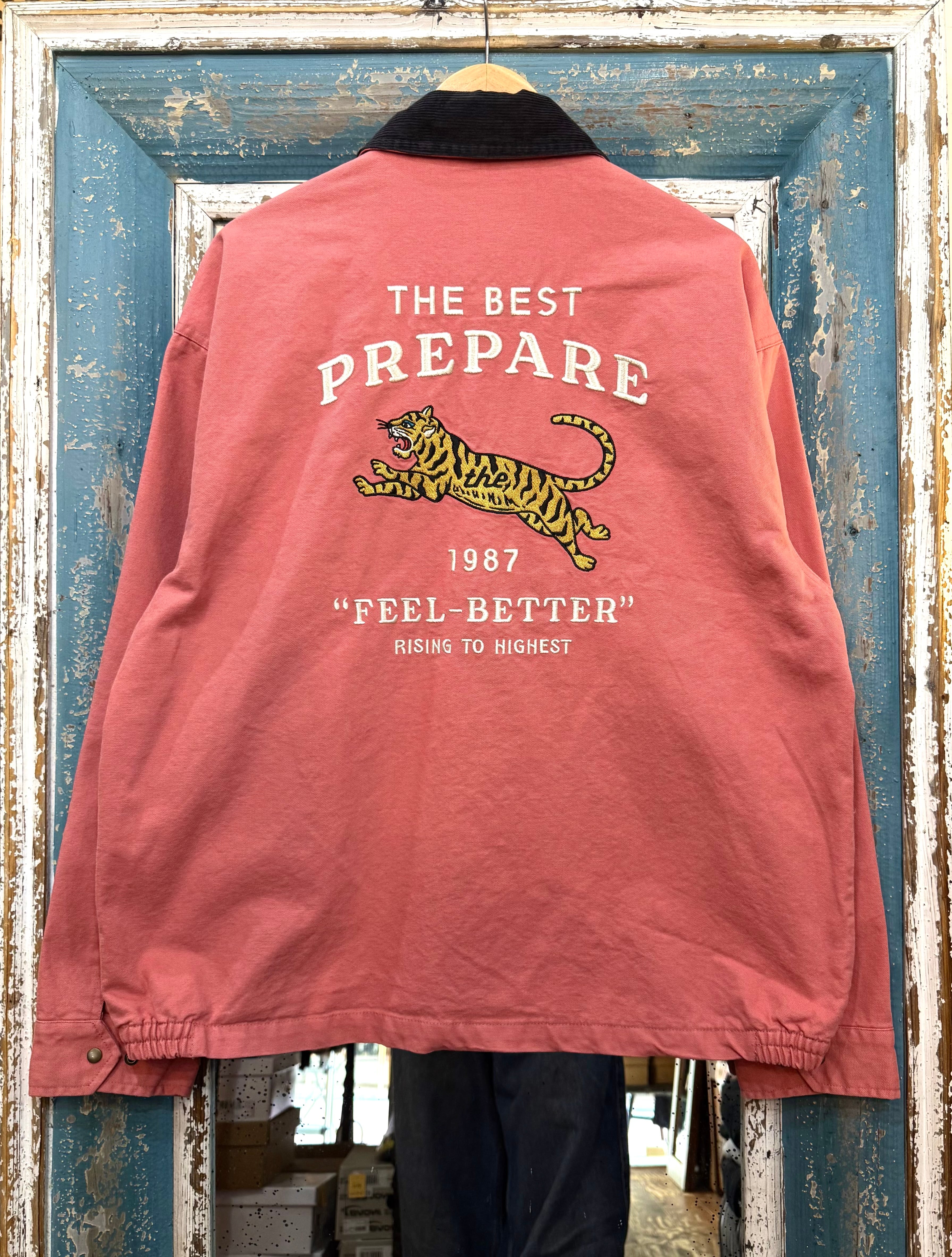 アメリカ製 企業 刺繍 デザイン 襟コーデュロイ ダック ブルゾン ジャケット OUTDOOR EXCHANGE ブルゾン アウター 「OUTDOOR EXCHANGE/アウトドア