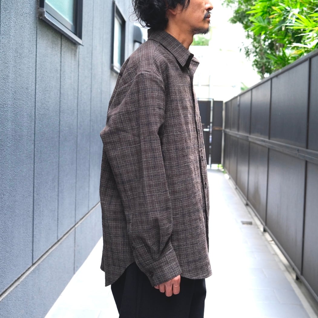 EVAN KINORI(エヴァン キノリ) / Big Shirt Two Kasuri Wool Check