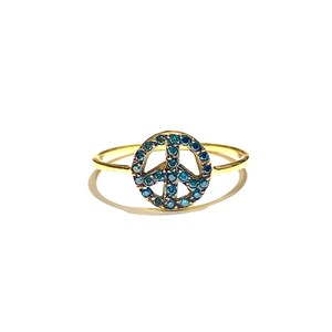 〈SYMBOL〉PEACE RING Y-BLUED