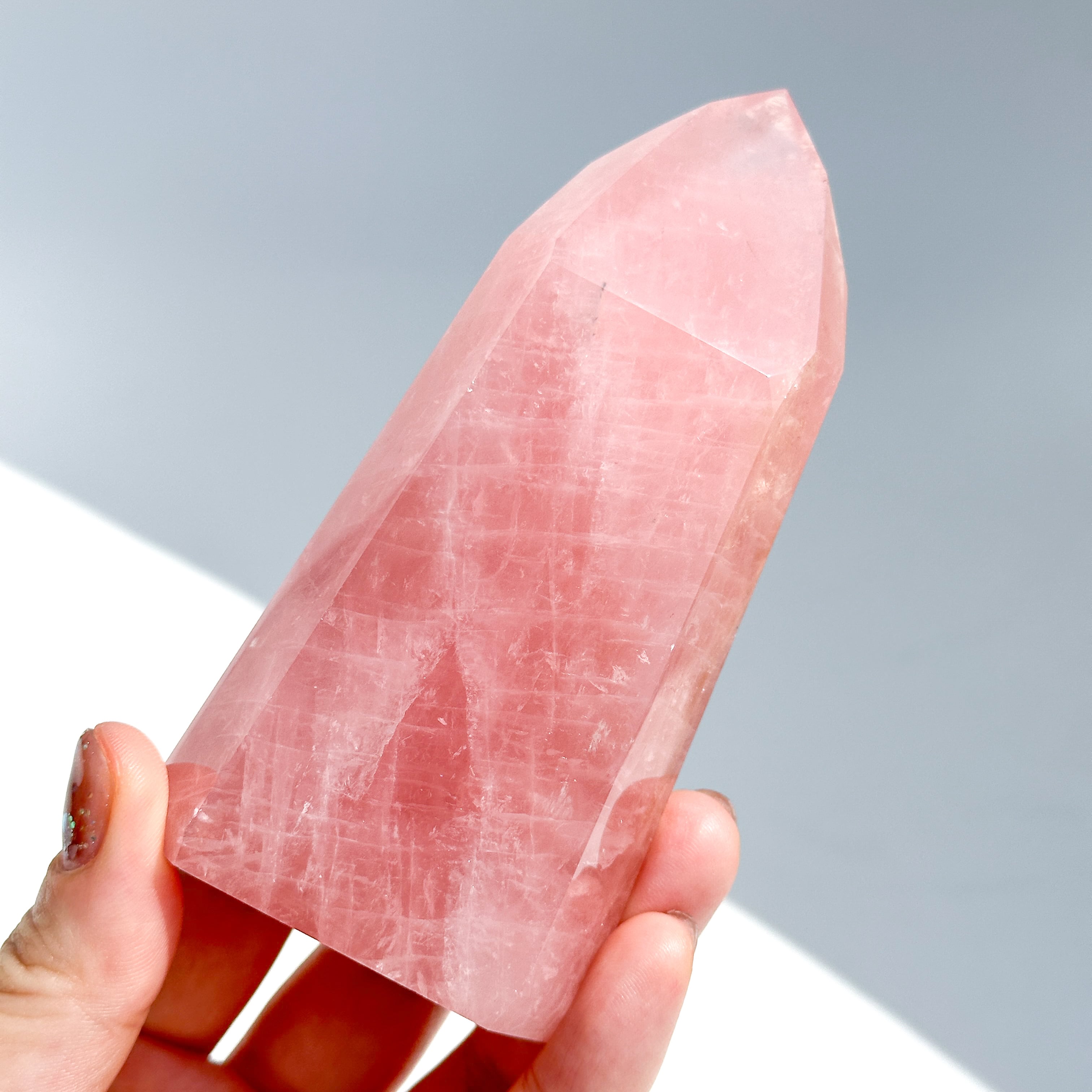 Big【高品質】バイーア産ローズクォーツ タワー14◇ Rose Quartz