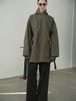 POSTELEGANT “ Cotton OX Hooded Short Coat ( Moss x Sage )”