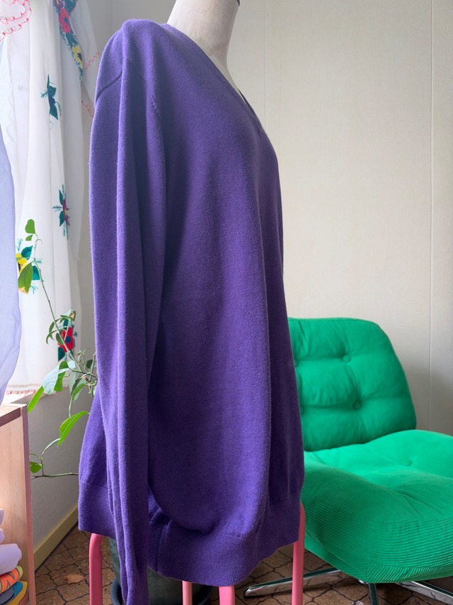 L.L.Bean Cotton Cashmere V-Neck Oversized Knit