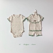【取寄/韓国直送】Brodyjane 26/SM  ソフトボタニカル半袖ボディスーツ｜夏服｜韓国子供服